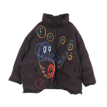 FENDI Down jacket FAA749AGRK polyester Black Multicolor Used mens size M