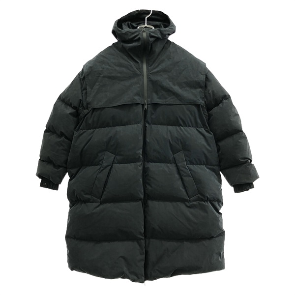 BOTTEGA VENETA Frosted Poplin Puffer Down jacket cotton Black #S Used Women