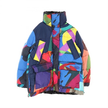 Sacai X KAWS Down jacket 21-05678 polyester Multicolor Used Women size 2
