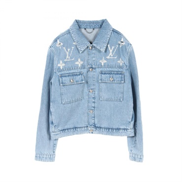LOUIS VUITTON Trucker Jacket Monogram Denim Jacket RM251MMPNB HSA18W Blue Used