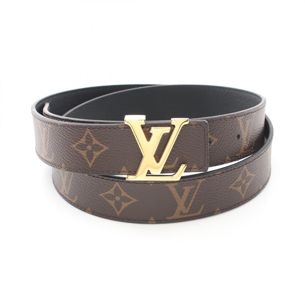 LOUIS VUITTON Ceinture LV Initials 30MM belt M9453 Monogram Brown Used Women