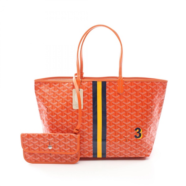 GOYARD Saint Louis PM Tote Bag canvas leather Orange Multicolor Used