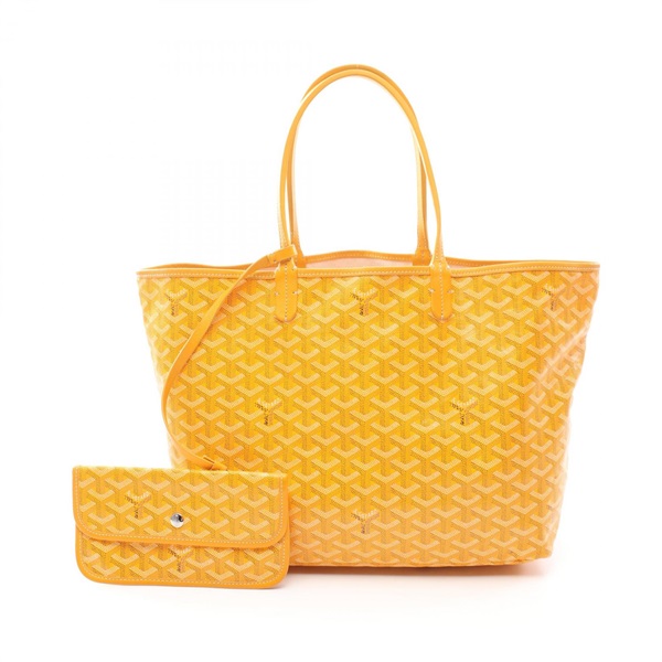 GOYARD Saint Louis PM Tote Bag canvas leather Yellow Multicolor Used Women