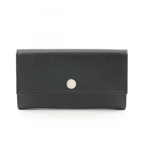 BVLGARI Bifold purse wallet leather Black Used mens
