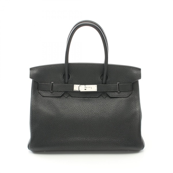 HERMES Birkin 30 Hand bag M Taurillon Clemence Black Used SHW