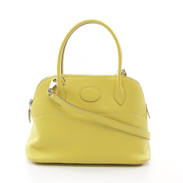 HERMES Bolide 27 2way Handbag 047653CK Swift leather Yellow Used Women D SHW