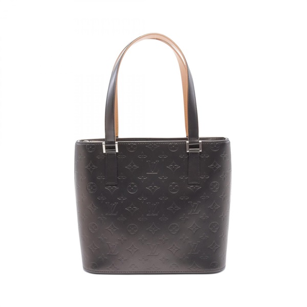 LOUIS VUITTON Stockton Tote Hand bag M55112 Monogram Matt leather Noir Used LV
