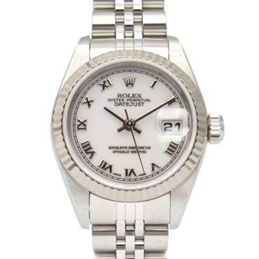 ROLEX Datejust F Wrist Watch 79174 Automatic 18KWG Gold SS Used Women