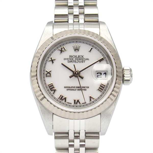 ROLEX Datejust F Wrist Watch 79174 Automatic 18KWG Gold SS Used Women