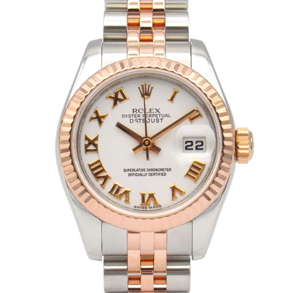ROLEX Datejust G Wrist Watch 179171 Automatic 18KPG Gold SS Used Women