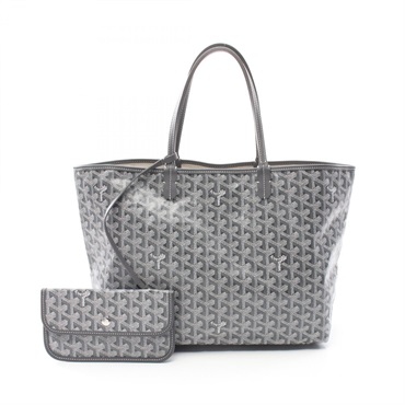 GOYARD Saint Louis PM Tote Bag canvas leather Gray Multicolor Used Women