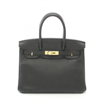 HERMES Birkin 30 Hand bag X Togo leather Black Used GHW