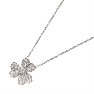 Van Cleef & Arpels Frivole Necklace Diamond 18KWG White Gold Used women Pendant