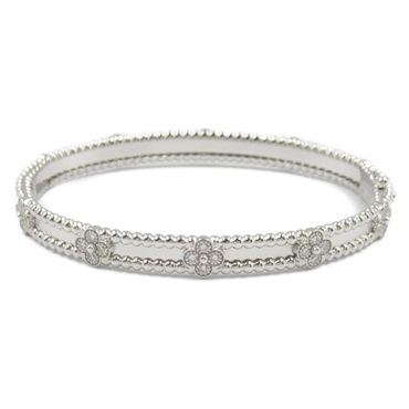 Van Cleef & Arpels Perlée Sweet Clover Bracelet Diamond VCAR6X900 18KWG Gold