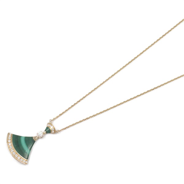 BVLGARI Diva Dream Necklace Malachite Diamond 18KPG Pink Rose Gold Used women