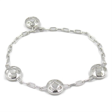 CARTIER Pasha Grid Bracelet 4 Motifs Mother of Pearl 18KWG white gold Used Women