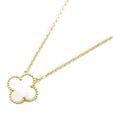 Van Cleef & Arpels Vintage Alhambra Necklace 18KYG Gold Mother of pearl Used