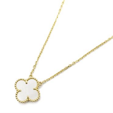 Van Cleef & Arpels Vintage alhambra Necklace 18KYG Gold Mother of pearl Used