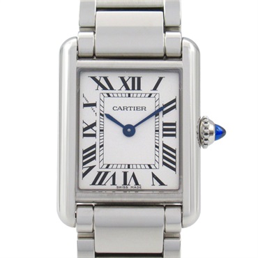 CARTIER tank mast SM Wrist Watch WSTA0051 Quartz Stainless Steel Used Women