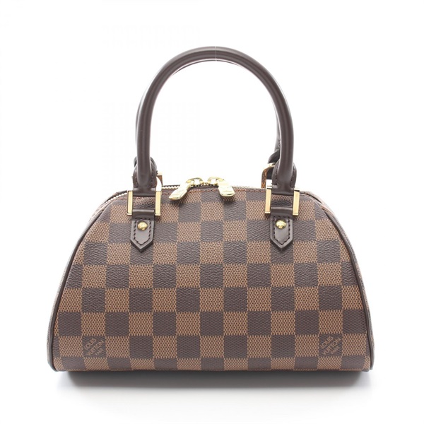 LOUIS VUITTON Rivera Mini Hand bag N41436 Damier canvas leather Brown Ebene Used