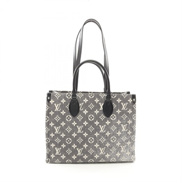 LOUIS VUITTON On the Go MM Tote shoulder Bag M46448 Monogram Jacquard Denim used