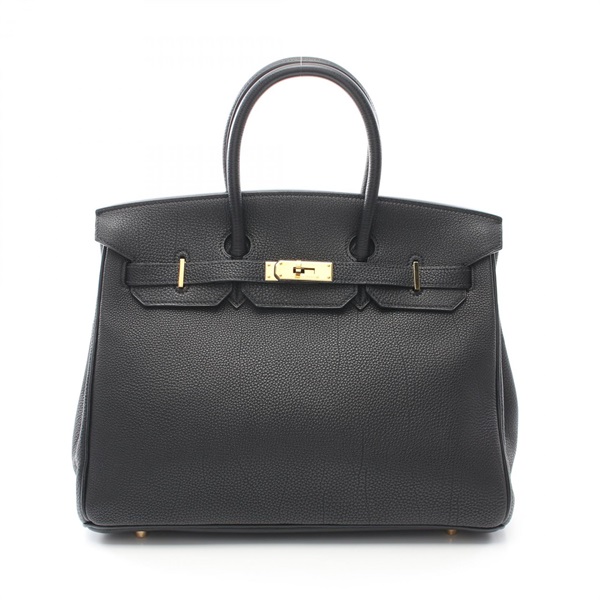 HERMES Birkin 35 Hand bag H Togo leather Black Used GHW