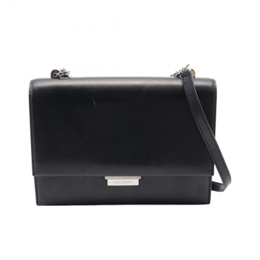 SAINT LAURENT Chain Shoulder Bag leather Black Used Women
