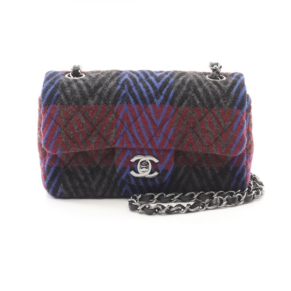 CHANEL Mini Matelasse 20 Shoulder Bag A69900 Fabric Black Multicolor Used SHW CC