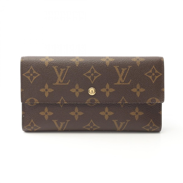 LOUIS VUITTON Porte Tresor International long wallet M61215 Monogram canvas Used
