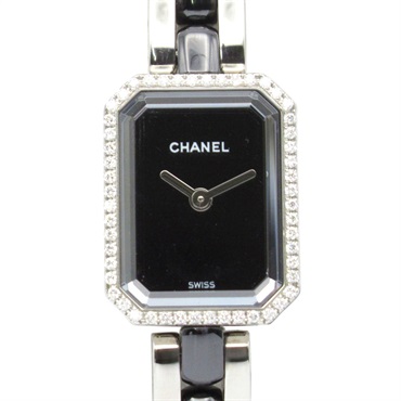 CHANEL Premiere Triple Bracelet Wrist Watch H3058 Quartz SS ceramic Used Women