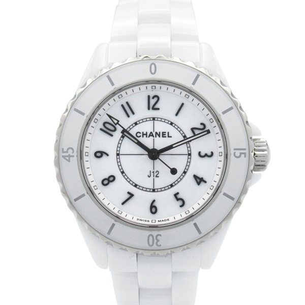 CHANEL J12 Wrist Watch H5698 Quartz ceramic white Used Women CC Coco
