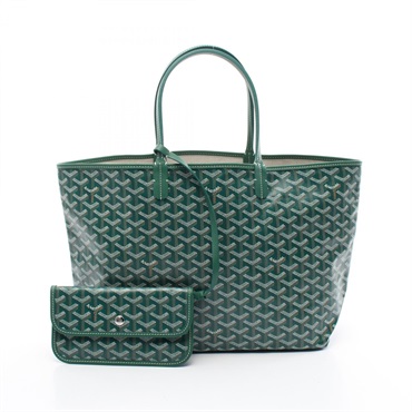 GOYARD Saint Louis PM Tote Bag canvas leather Green Multicolor Used Women