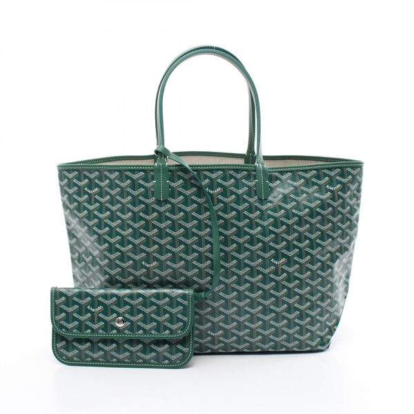 GOYARD Saint Louis PM Tote Bag canvas leather Green Multicolor Used Women