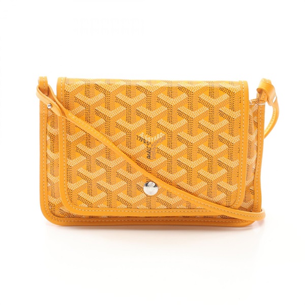 GOYARD plumet pouch wallet Shoulder crossbody Bag canvas leather Yellow Used