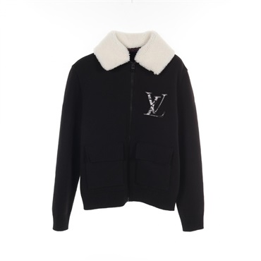 LOUIS VUITTON Shearling collar Blouson RM241M ZLL HQN10W wool Black White Used