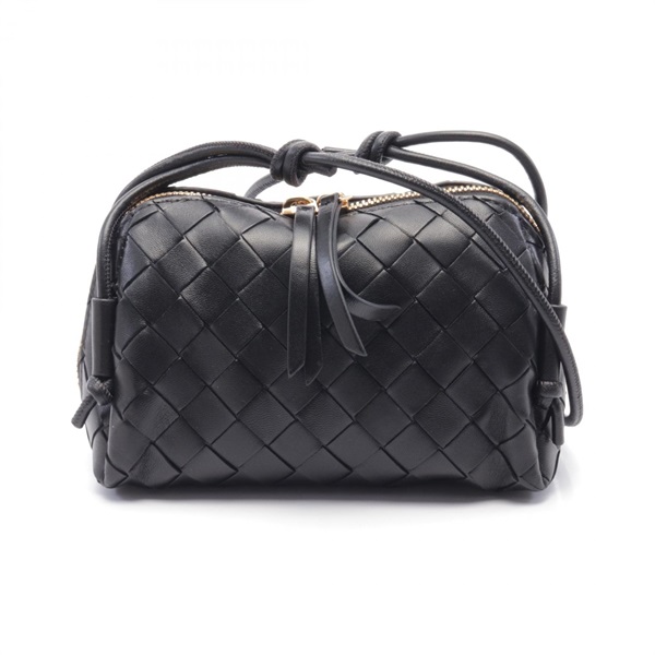 BOTTEGA VENETA Intrecciato Shoulder crossbody Bag 794258VCPP18425 leather Black