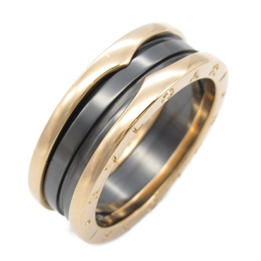 BVLGARI B-zero 1 Onyx Ring 18KPG Gold Black Used unisex US size 10.75 #64