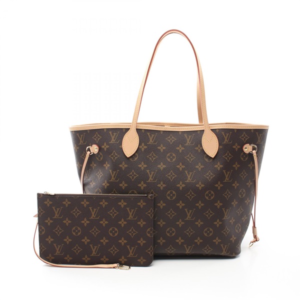 LOUIS VUITTON Neverfull MM Tote Bag M46975 Monogram leather Brown rose beige