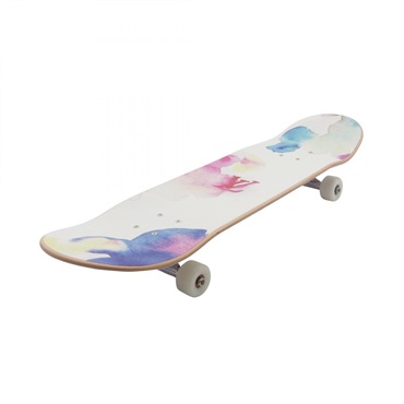 LOUIS VUITTON Skateboard Monogram Watercolor GI0622 Wood White Used unisex LV