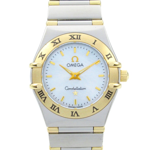 OMEGA Constellation Mini Wrist Watch 1362.70 Quartz 18KYG Gold SS Used Women