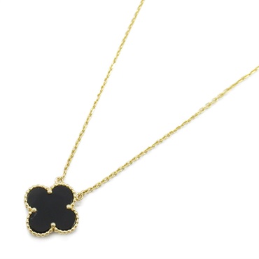 Van Cleef & Arpels Vintage Alhambra Necklace Onyx 18KYG Yellow Gold Black Used