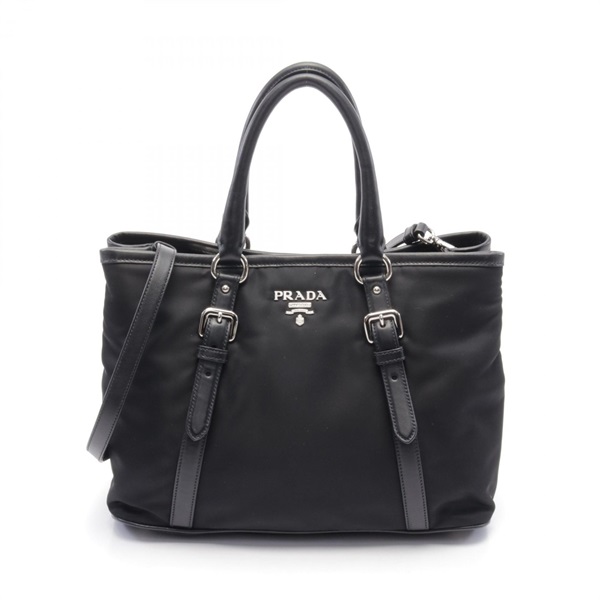 PRADA TESSUTOTESS  SOFT CA 2way Tote Bag BN1841 Nylon leather Black Used Women