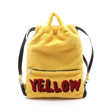 FENDI Rucksack Backpack Boa Yellow Red Used mens