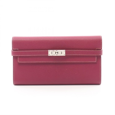 HERMES Kelly wallet Bifoldpurse wallet Epsom leather Pink Used Women P SHW