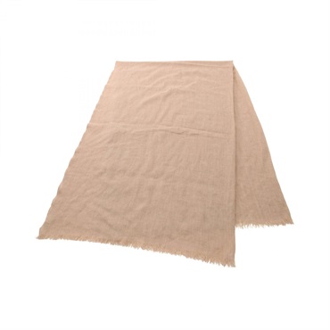 HERMES Stole wrap scarf cashmere Beige Used Women