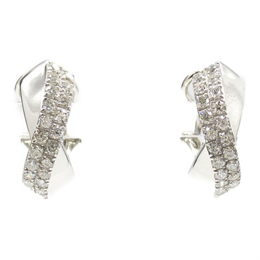 JEWELRY Diamond clip-on earrings 18KWG White Gold Used women