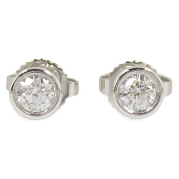 TIFFANY＆CO By the Yard Diamond Pierced earrings Pt950 Platinum Used women