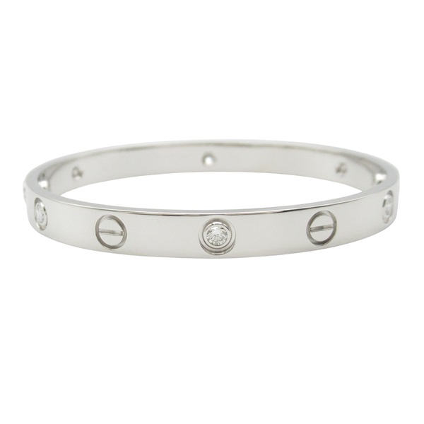 CARTIER Love Bracelet 6P Diamond 18KWG White Gold used Women #16