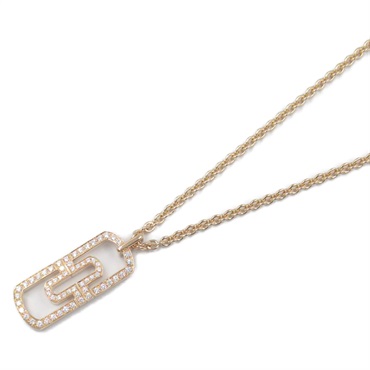 BVLGARI Parentesi Diamond Necklace Pendant 18KPG Pink Rose Gold Used women