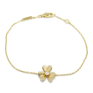 Van Cleef & Arpels Frivole Bracelet Mini Diamond 18KYG Yellow Gold Used Women
